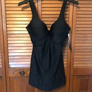 Black one piece bathing suit